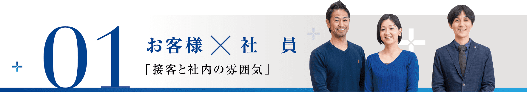 01 お客様×社員「接客と車内の雰囲気」